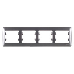 Изображение товара Рамка Systeme Electric Glossa четырехместная алюминий (GSL000304)