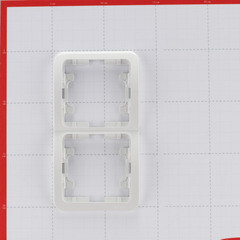 Рамка Makel Mimoza двухместная белая (22032) - фото 3