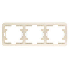 Рамка Makel Mimoza трехместная бежевая (32013) - фото 1
