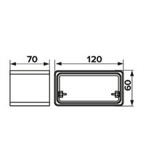 Соединитель пластиковый для плоских воздуховодов 60х120 мм - фото 3