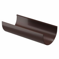 Желоб водосточный Docke Premium пластиковый d120 мм 3 м горький шоколад RAL 8019 - фото 1