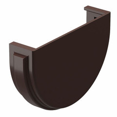 Заглушка желоба Docke Premium пластиковая d120 мм горький шоколад RAL 8019 - фото 1