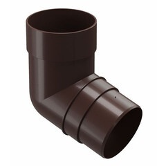 Изображение товара Колено трубы Docke Premium пластиковое d85 мм 72° горький шоколад RAL 8019