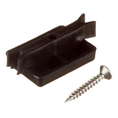 Клипса рядная монтажная Grinderdeco 23х13х42 мм для шовного монтажа доски ДПК с саморезом пластиковая черная (50 шт.) - фото 3