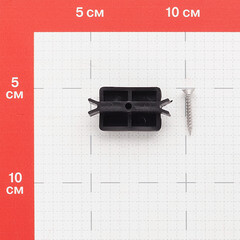Клипса рядная монтажная Grinderdeco 23х13х42 мм для шовного монтажа доски ДПК с саморезом пластиковая черная (50 шт.) - фото 2