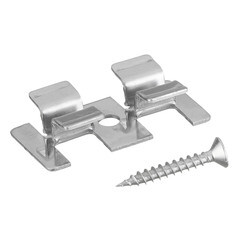 Клипса рядная монтажная Grinderdeco 20х9х40 мм для шовного монтажа доски ДПК с саморезом нержавеющая сталь (50 шт.) - фото 2