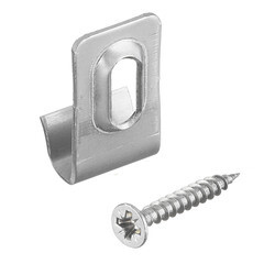 Клипса стартовая монтажная Grinderdeco 15х11х28 мм для шовного монтажа доски ДПК с саморезом нержавеющая сталь (20 шт.) - фото 2