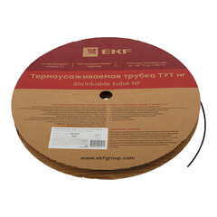 Изображение товара Трубка термоусадочная EKF ТУТ 2/1 мм черная (200 м)