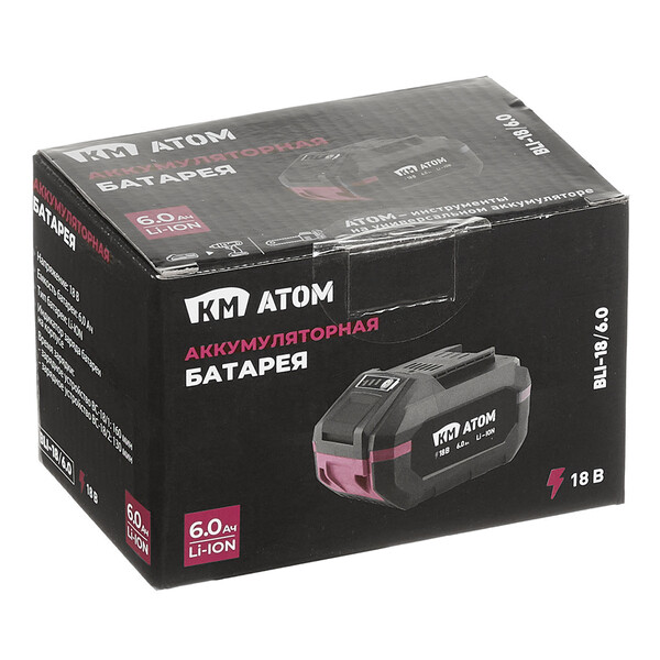 Аккумулятор КМ АТОМ BLI-18/6.0 18В 6Ач Li-Ion — купить в Санкт ...