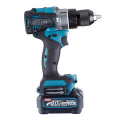 Дрель-шуруповерт ударная аккумуляторная бесщеточная Makita XGT 40 В 2,5 Ач Li-Ion 2 АКБ и ЗУ (HP001GD201) - фото 2