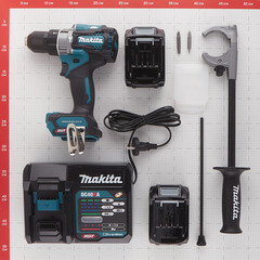 Дрель-шуруповерт ударная аккумуляторная бесщеточная Makita XGT 40 В 2,5 Ач Li-Ion 2 АКБ и ЗУ (HP001GD201) - фото 3