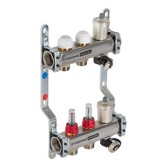 Коллекторная группа с расходомерами Tiemme 1 ВР(г) х 2 выхода 3/4 НР(ш) ЕК х 1 ВР(г) - фото 4