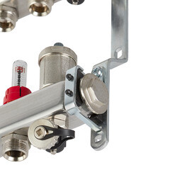 Коллекторная группа с расходомерами Tiemme 1 ВР(г) х 3 выхода 3/4 НР(ш) ЕК х 1 ВР(г) - фото 2