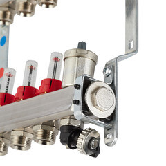 Коллекторная группа с расходомерами Tiemme 1 ВР(г) х 4 выхода 3/4 НР(ш) ЕК х 1 ВР(г) - фото 2