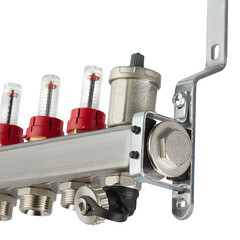 Коллекторная группа с расходомерами Tiemme 1 ВР(г) х 11 выходов 3/4 НР(ш) ЕК х 1 ВР(г) - фото 2