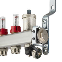 Коллекторная группа с расходомерами Tiemme 1 ВР(г) х 12 выходов 3/4 НР(ш) ЕК х 1 ВР(г) - фото 3