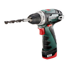 Изображение товара Дрель-шуруповерт аккумуляторная Metabo PowerMaxx BS Basic 12 В 2 Ач Li-Ion 2 АКБ и ЗУ (600984500)