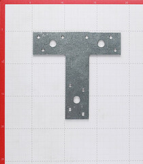 Пластина соединительная оцинкованная Т-образная 35х135х135х2.0 мм - фото 2