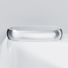 Мыльница для ванной AM.PM Sensation настольная металл/стекло хром (A3031200) - фото 3