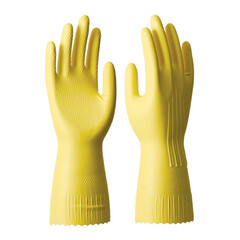 Изображение товара Перчатки хозяйственные латексные Спец-SB антибактериальные с хлопковым напылением размер М