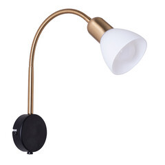Изображение товара Спот настенный Arte Lamp E14 40 Вт 2 кв.м черный/золото IP20 (A3116AP-1BK)