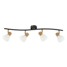 Спот потолочный Arte Lamp E14 160 Вт 8 кв.м черный/золото IP20 (A3117PL-4BK)