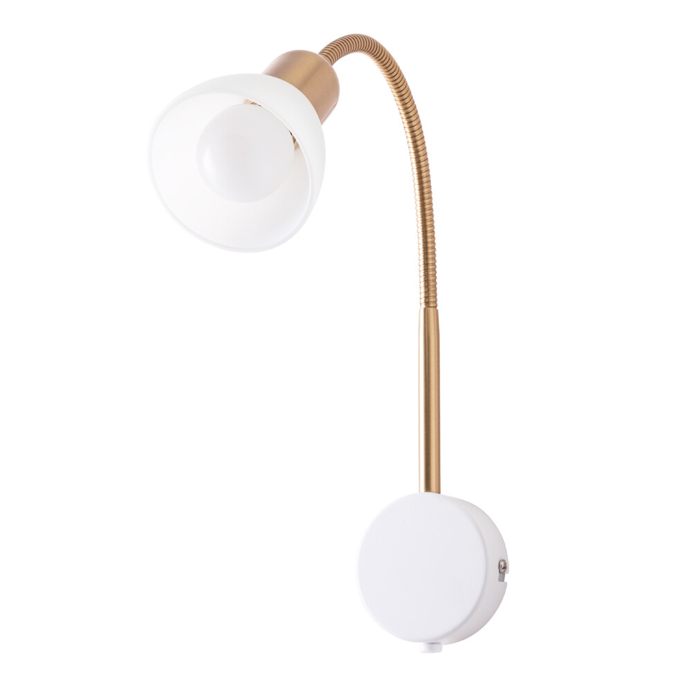 Изображение товара Спот настенный Arte Lamp E14 40 Вт 2 кв.м белый золото IP20
