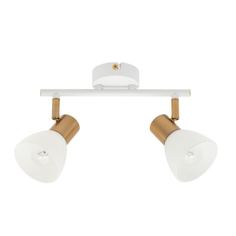 Изображение товара Современный потолочный спот Arte Lamp с двумя лампами E14 80 Вт белый/золото