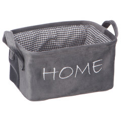 Изображение товара Корзина для хранения Велюр 250х190х140 мм серая