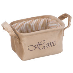 Изображение товара Корзина для хранения Велюр 210х160х120 мм бежевая