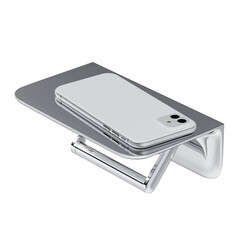 Держатель для туалетной бумаги AM.PM Sensation с полкой металл хром (A30341500) - фото 3