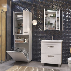 Пенал Vigo Plaza 60 см напольный белый - фото 3