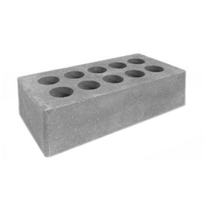 Кирпич облицовочный, пустотелый "СТАНДАРТ" Серый (250*120*65мм), F200, M150, 3.2кг