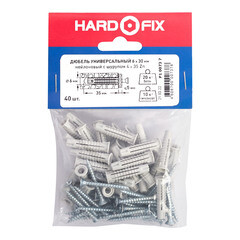 Дюбель универсальный Hard-Fix 6x30 мм нейлон с шурупом (40 шт.) - фото 4