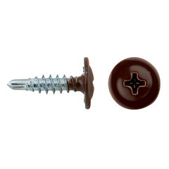 Саморезы клопы 16x4,2 мм с буром Daxmer (20 шт.) коричневый RAL 8017 - фото 1