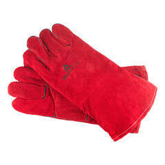 Краги кожаные для сварщика Delta Plus бордовые 10 (XL) - фото 5