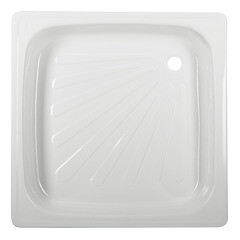 Поддон стальной 90х90х15 см квадрат белый низкий (XD-2101-900) - фото 4