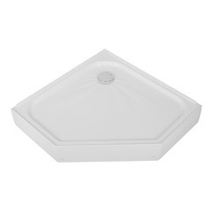Поддон Alex Baitler акриловый 90х90х17 см трапеция белый низкий (AB9017V-1) - фото 1