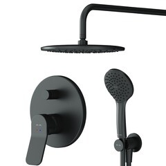 Душевая система AM.PM X-Joy встраиваемая с верхним душем с лейкой черная (FB85A1RH02)