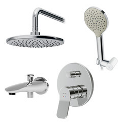 Душевая система AM.PM X-Joy встраиваемая с верхним душем с лейкой с изливом хром (FB85A10020)