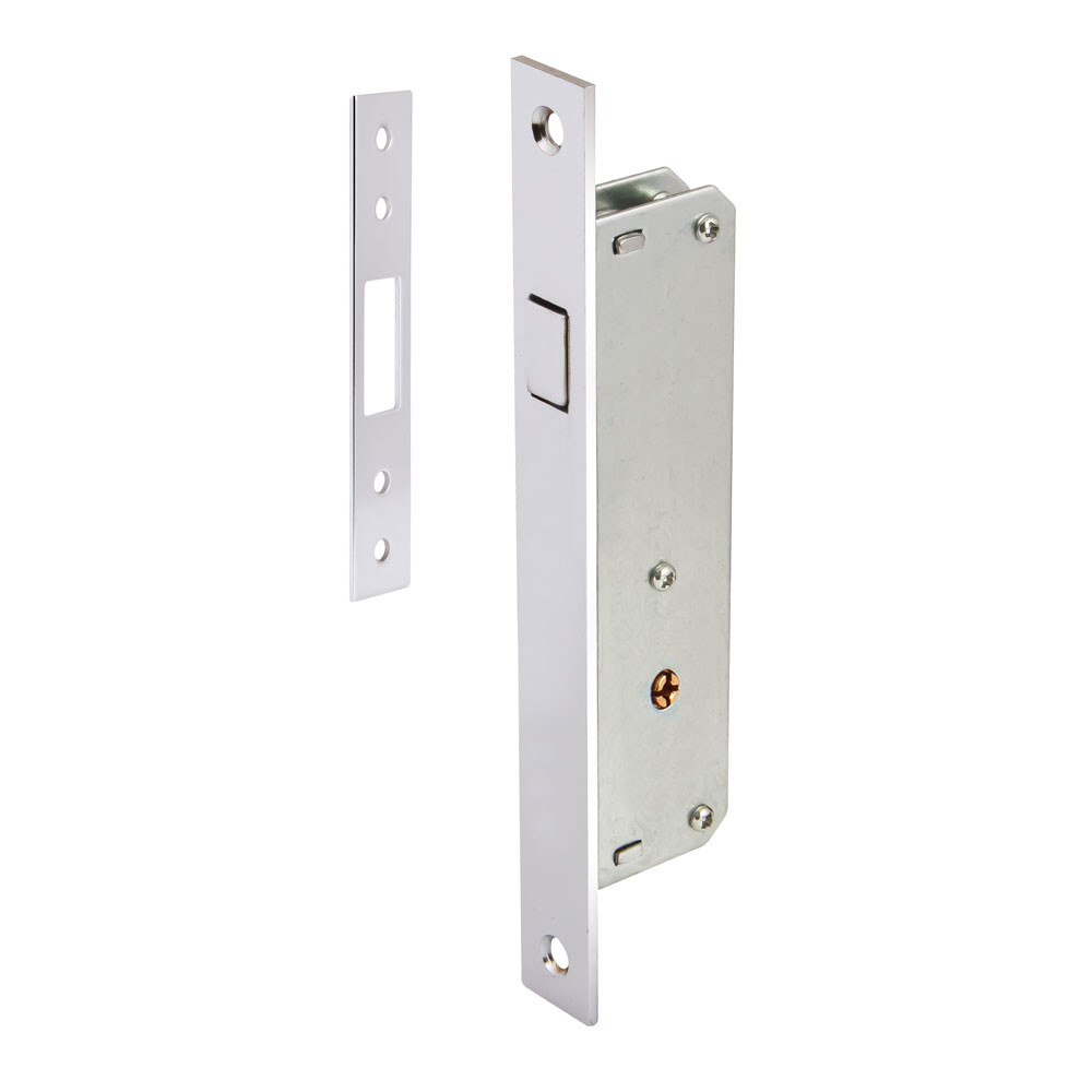 Замок врезной Punto LR-201F для легких дверей крестообразный хром 3 ключа