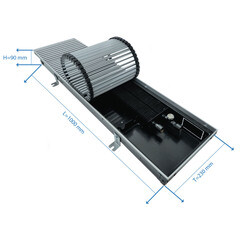 Конвектор внутрипольный Gekon Eco с 1 теплообменником 1000х230х90 мм боковое подключение - фото 3