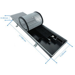 Конвектор внутрипольный Gekon Eco с 1 теплообменником 1400х230х90 мм боковое подключение - фото 3