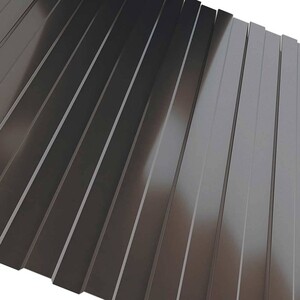 Профнастил С8 1,2х2 м 0,45 мм серо-коричневый RAL 8019