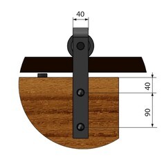 Система для раздвижных дверей Лофт 2000 мм - фото 5