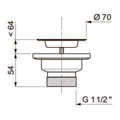Выпуск для мойки Wirquin 1 1/2 нержавеющая сталь (30718054) - фото 2