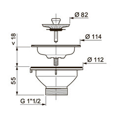 Выпуск для мойки Wirquin 3 1/2 нержавеющая сталь (30717335) - фото 2