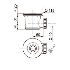 Сифон для душевого поддона Wirquin Tourbillon слив d90 с соединением 40/50 мм (30987107) - фото 3