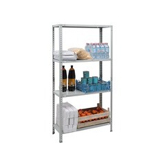 Стеллаж металлический серый ES 1453x750x300 мм 4 полки - фото 3