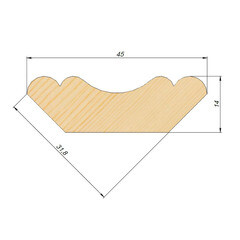 Плинтус 45х14х3000 мм сорт Экстра - фото 2